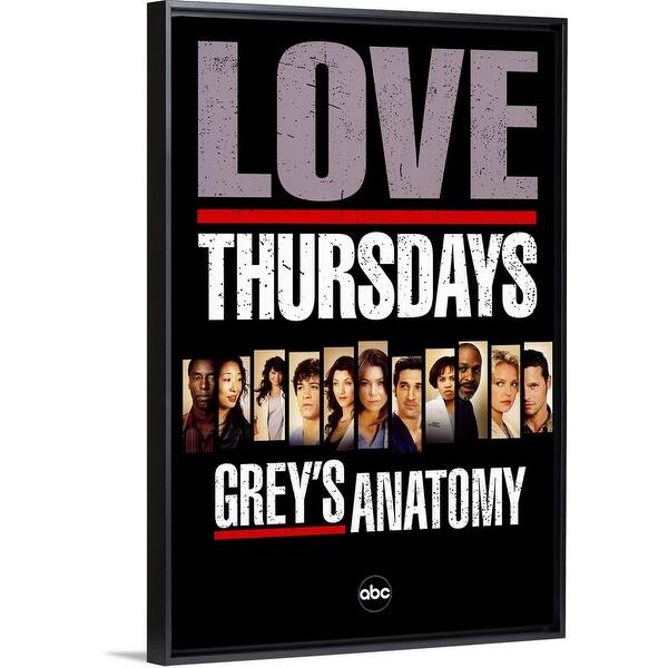 Shop Greys Anatomy 2005 Black Float Frame Canvas Art