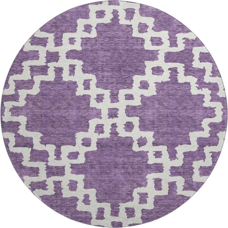 Premium Washable Super Soft Geo Trellis Mayfield Rug