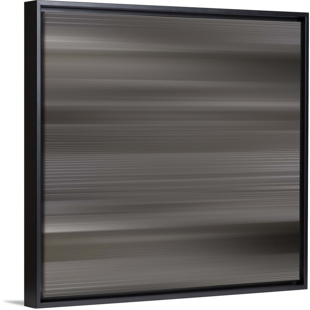 Shop Abstract Grayscale Lines Iii Black Float Frame Canvas Art