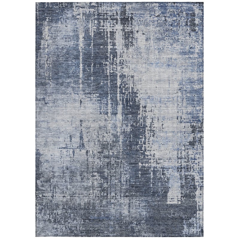 HomeRoots Abstract Transitional Rectangle Outdoor Rug