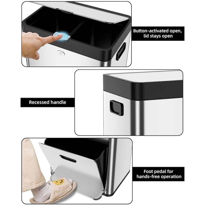 Kitchen Trash Can with Lid