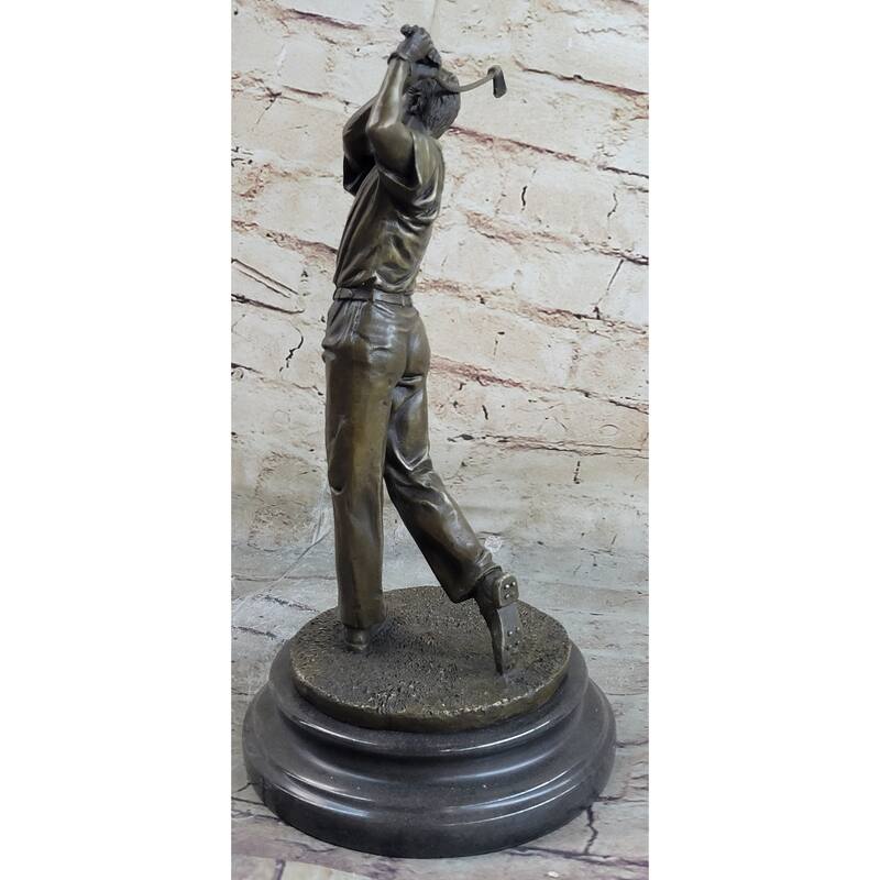 12 Inches Tall Bronze Statue Vintage Golfer Golfing Trophy Bobby Jones Sculpture Sale