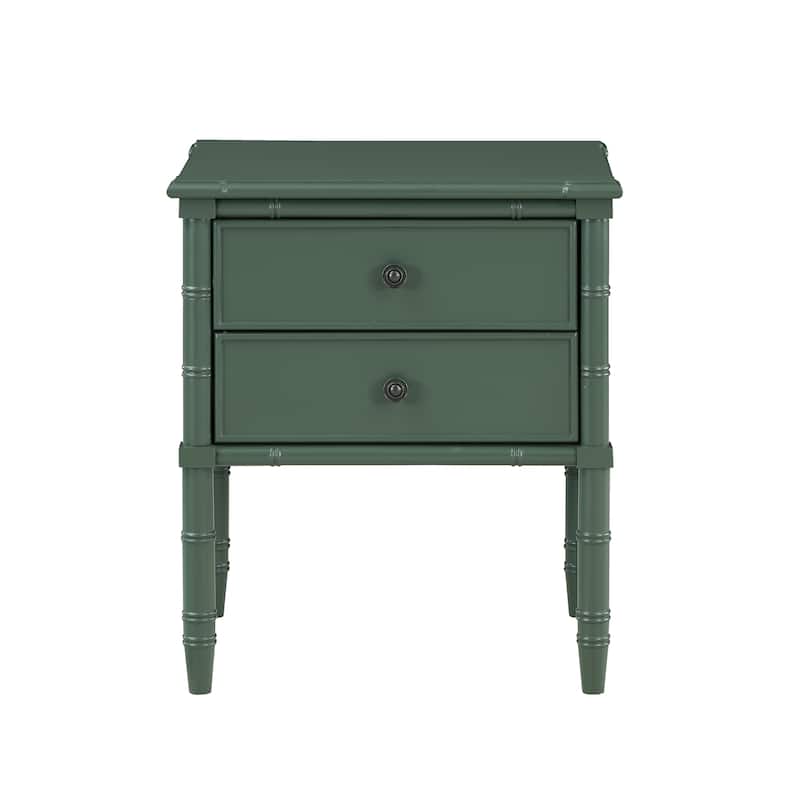 Emmett 2 Drawer Nightstand - Vintage Green