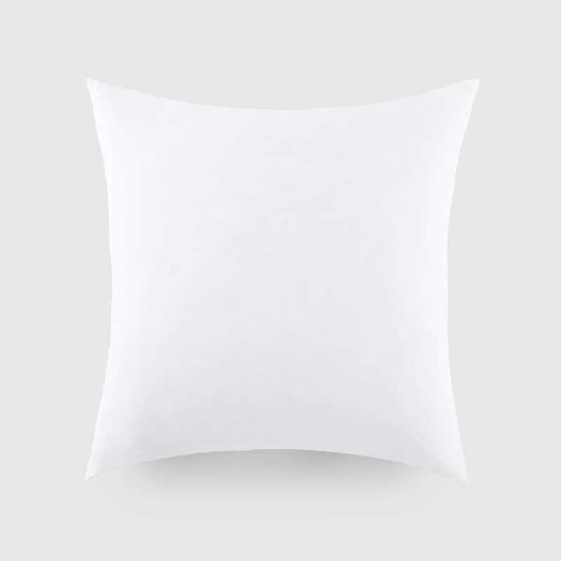 Cotton Throw Decor Pillow Insert with Polyester Fill - White