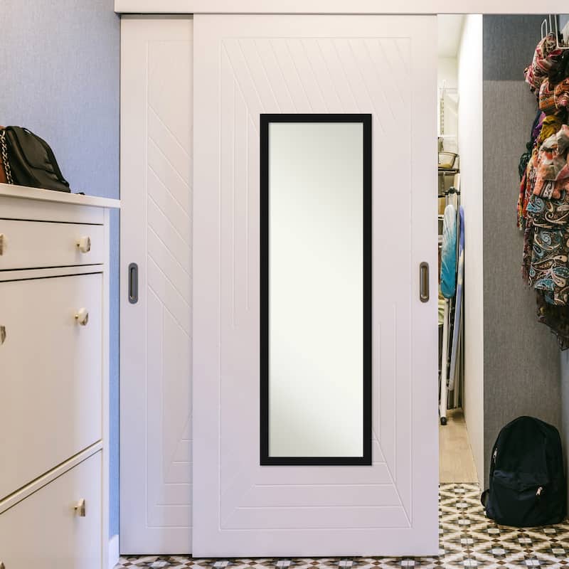 Non-Beveled Full Length On The Door Mirror - Avon Frame