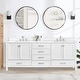 preview thumbnail 7 of 8, PROOX 84 inch Freestanding Bath Vanities with Culture Marble Top Undermount Sink - 84" W x 22" D