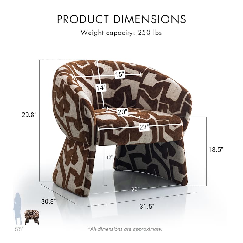 Furniture of America Premier Modern 31-inch Premium Upholstered Barrel Fully Assembled Accent Chair