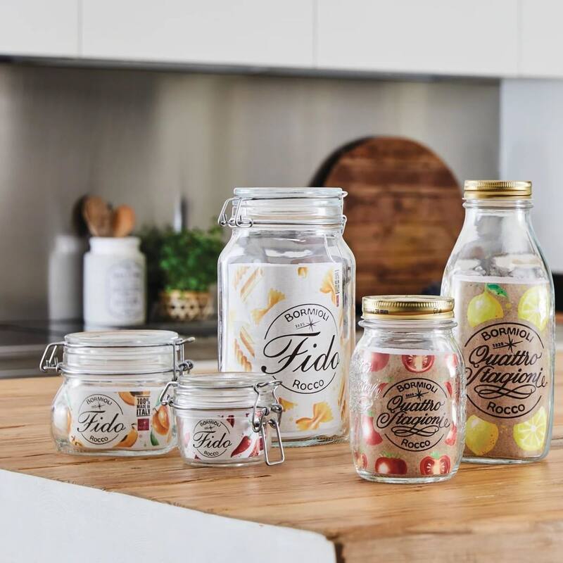 Bormioli Rocco Set of 6 Fido Jars