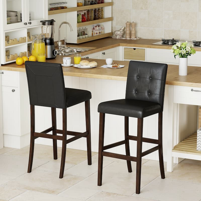 Gymax Set of 4 Bar Stools 29 '' Counter Height Barstool Pub Chair