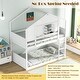 preview thumbnail 6 of 4, Wood House Bed Bunk Bed Twin Over Twin Floor Bunk Bed for Kids w/ Roof