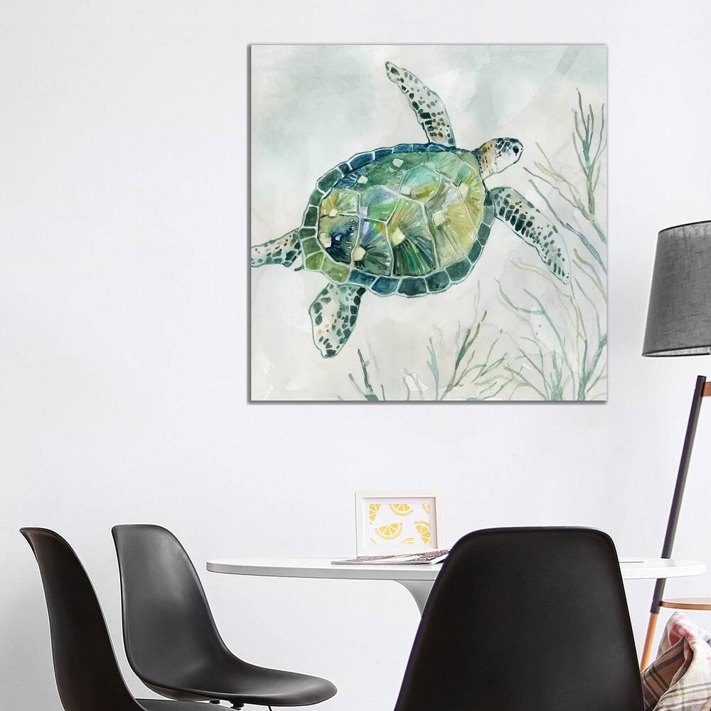 iCanvas "Seaglass Turtle I" by Carol Robinson Canvas Print