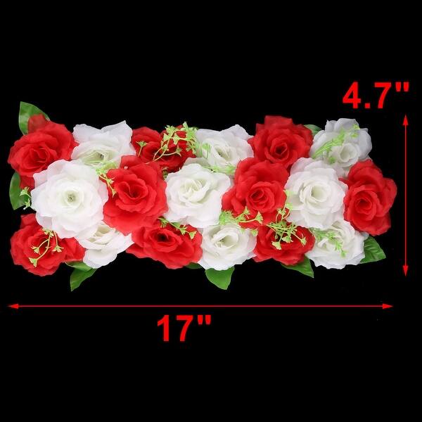 Shop Wedding Party Fabric Diy Wall Arch Hanging Artificial Flower Garland Decor Red White On Sale Overstock 28897912