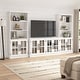 preview thumbnail 6 of 7, Westbrook 60W TV Stand for 75 Inch TV and Bookcases by Bush Furniture White Ash