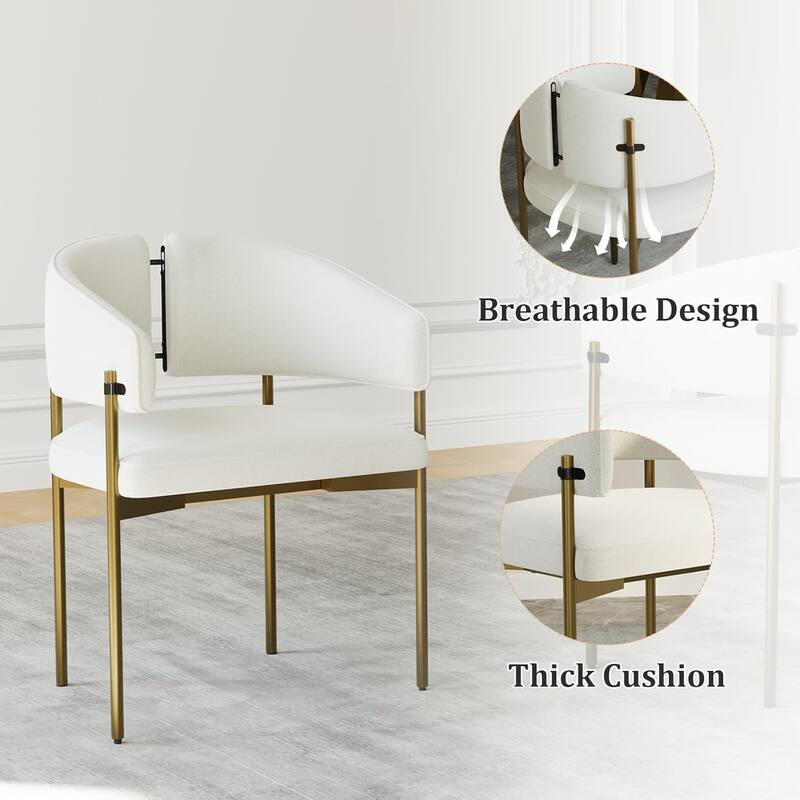 Classic and Luxurious Barrel Dining Chairs with Arms