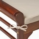preview thumbnail 5 of 17, Nelson Rustic Acacia Wood Bench with Cushion by Christopher Knight Home