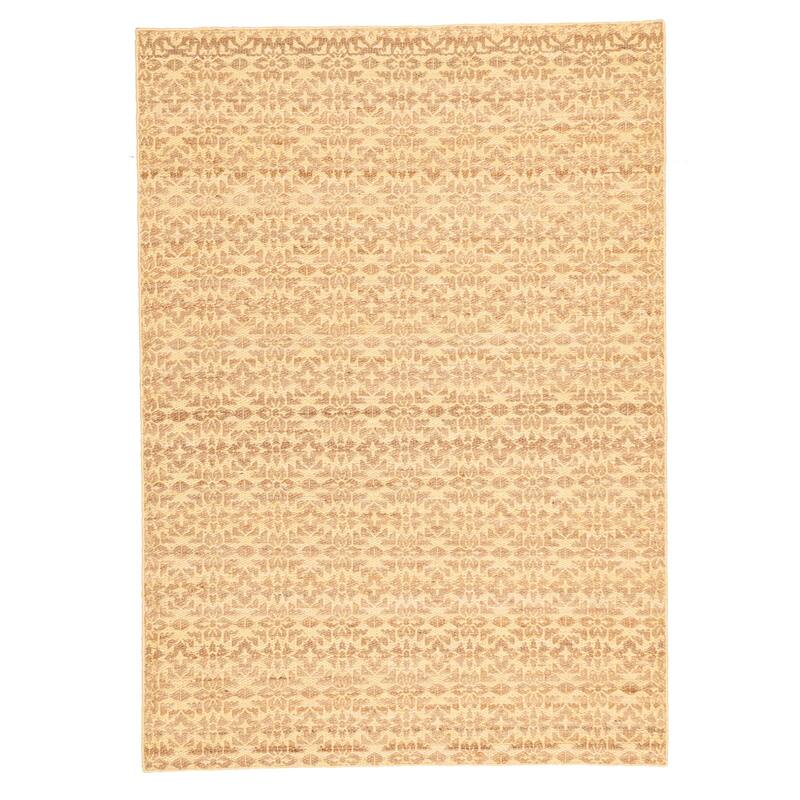ECARPETGALLERY Flat-Weave Palas Denizli Light Gold Kilim - 5'3 x 7'6