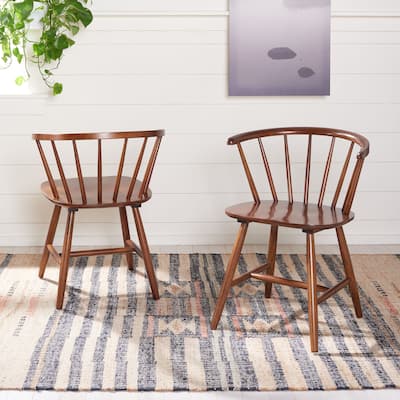 SAFAVIEH Zana Spindleback Windsor Dining Room Chair (Set of 2) - 21.3" W x 19.3" L x 29.9" H - 21Wx19Dx30H