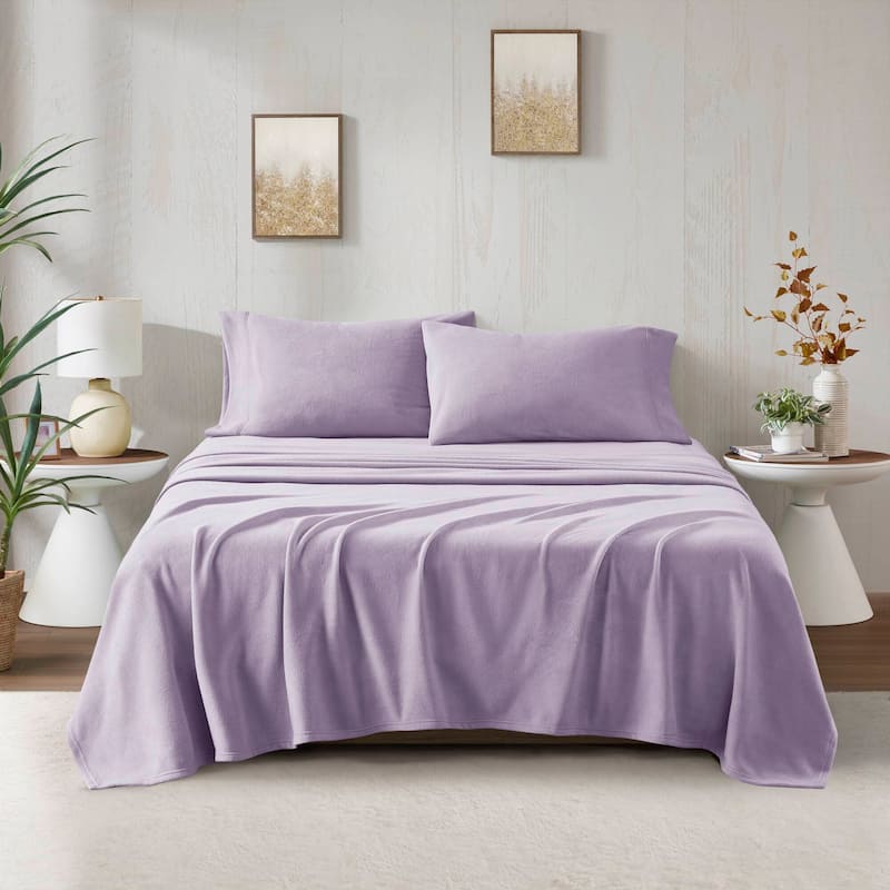 Madison Park Micro Fleece Bed Sheet Set - Twin - Lavender