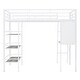 preview thumbnail 35 of 34, Stylish Metal Loft Bed Frame with 3 Layers of Shelves, Desk, Whiteboard, Ladder and Guardrails, Large Space Underneath