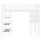 preview thumbnail 8 of 11, Twin Size Loft Metal Bed with 3 Layers of Shelves and Desk , Modern Metal Frame with Built-In Whiteboard