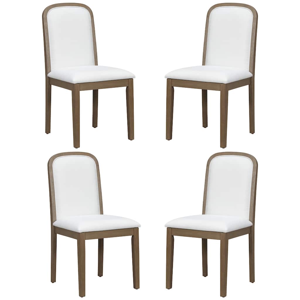 Vintage Style Dining Chair Set with 4 Upholstered Chairs for Dining Room and Living Room