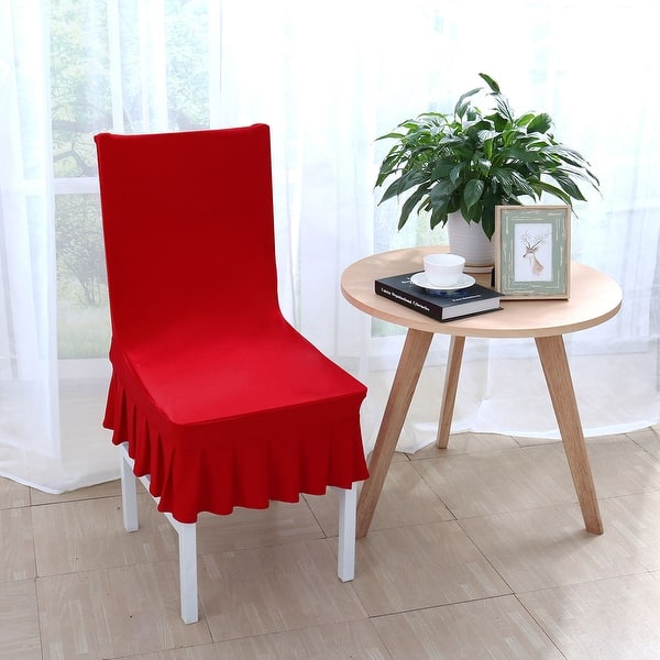 Shop Stretchy Thicken Plush Short Dining Room Chair Covers Seat