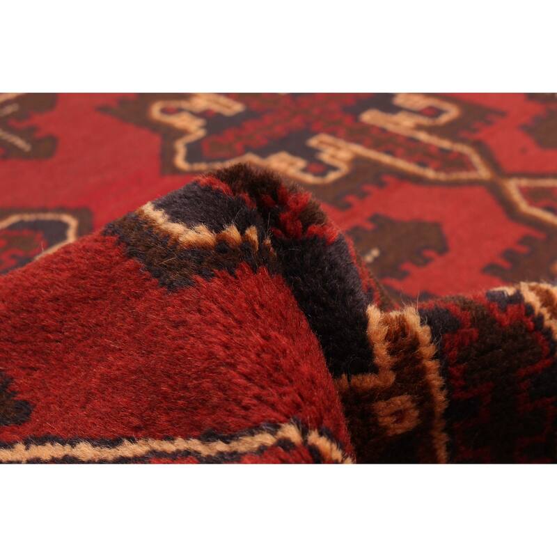 ECARPETGALLERY Hand-knotted Baluch Red Wool Rug - 3'7 x 5'11