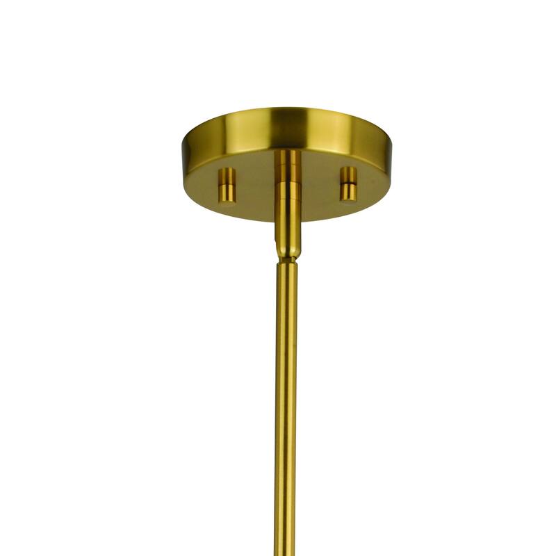 Dayna 1L White and Brass Contemporary Pendant Light with Metal Shade - 10-in W x 11.5-in H x 10-in D