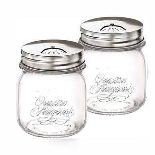 Bormioli Rocco Quattro Stagioni Mason Jars with Shaker Lid Set