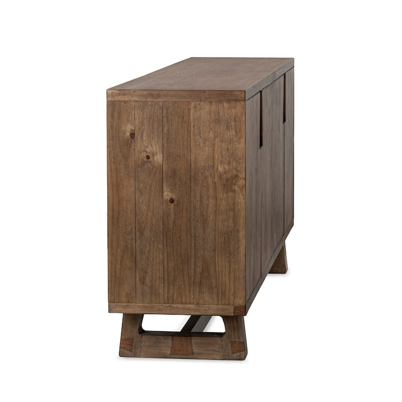 Classic Home Lyra 78" Reclaimed Pine Buffet Sideboard in Smoke Brown