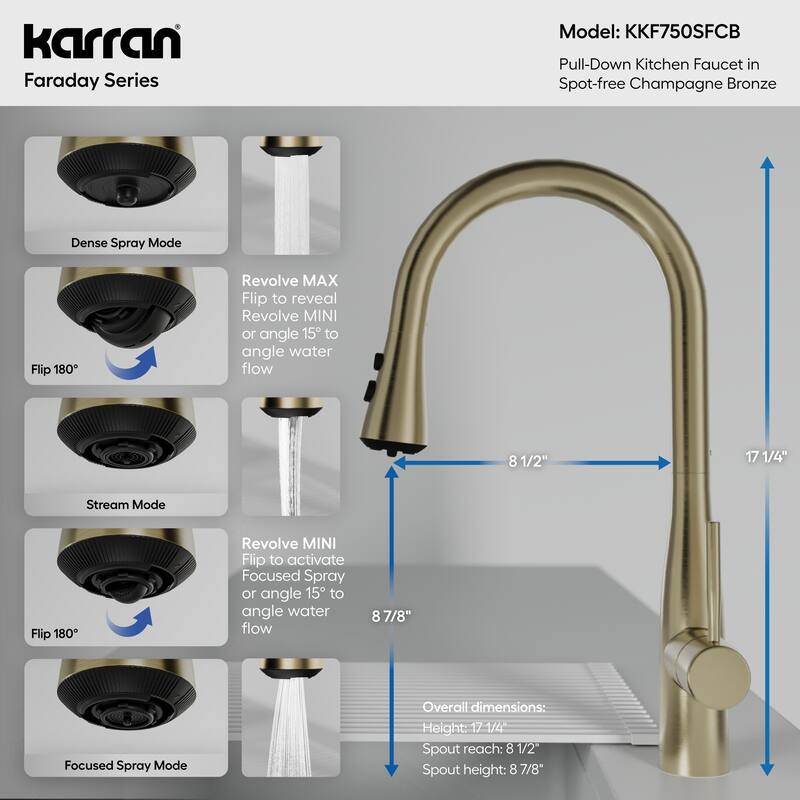 Karran Faraday Pull-Down Sprayer Kitchen Faucet