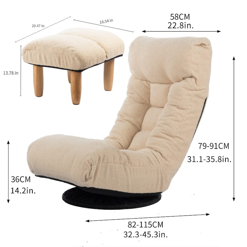 Single Adjustable Lazy Sofa, Japanese Balcony Leisure Reclining Chair