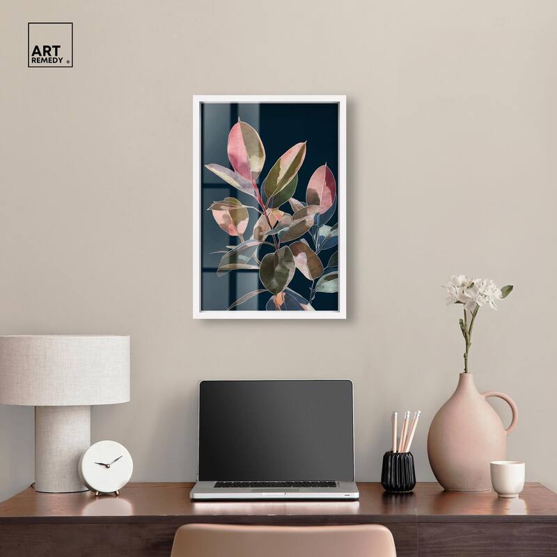 Fuchsia Frond I Shadowbox by Art Remedy