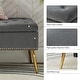 preview thumbnail 75 of 137, HULALA HOME Neptunus Modern 45.5" W Velvet Bedroom Storage Bench for End of Bed with Nailhead Trim