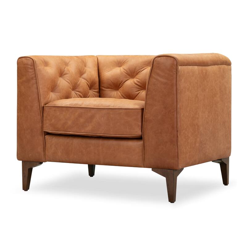 Poly & Bark Essex Lounge Chair (Set of 2) - Genuine Italian Leather