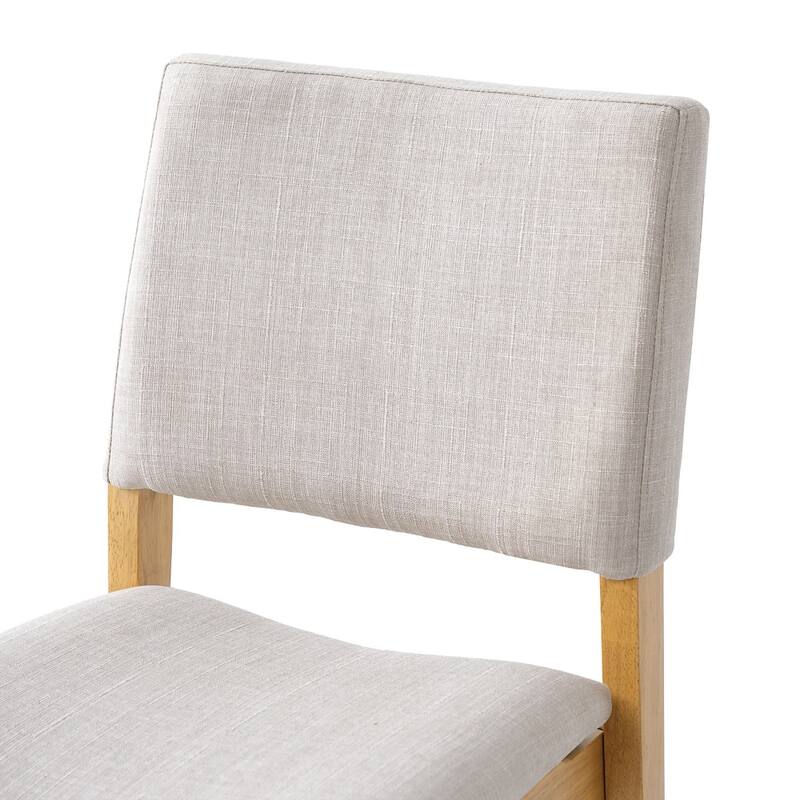 5/7-Piece Modern Dining Set, Rectangular Wood Table and Upholstered Chairs