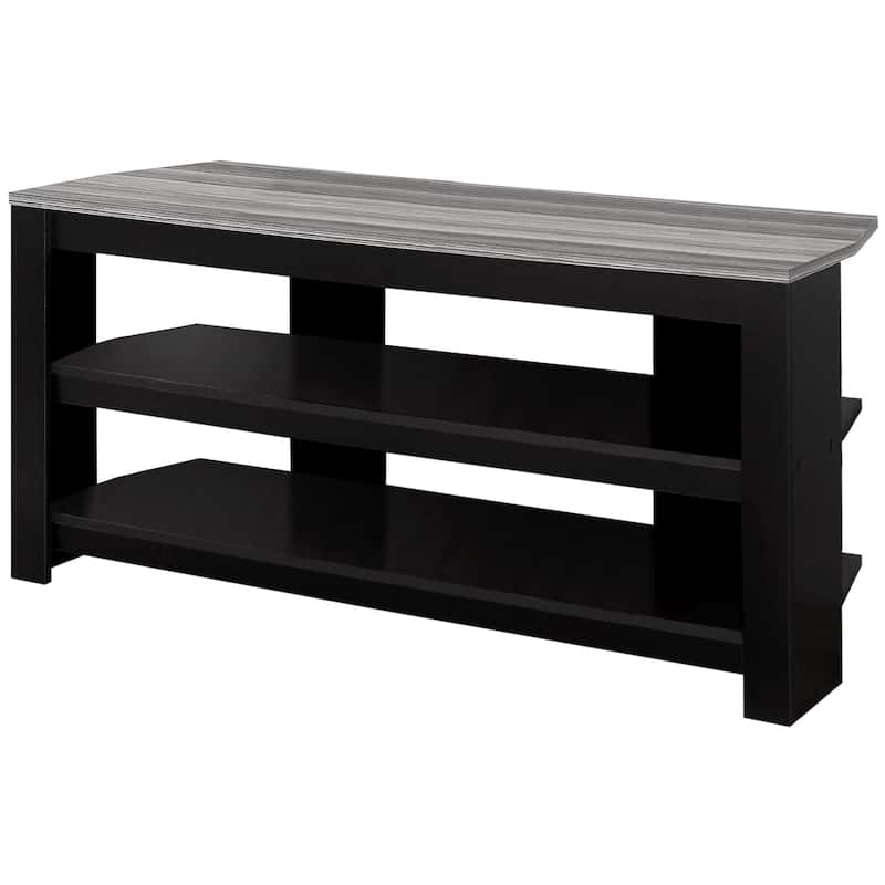 Modern 42 Inch Wooden Two Open Shelving TV Stand Ideal Use as Sideboard or Console Table Suitable for Any Room