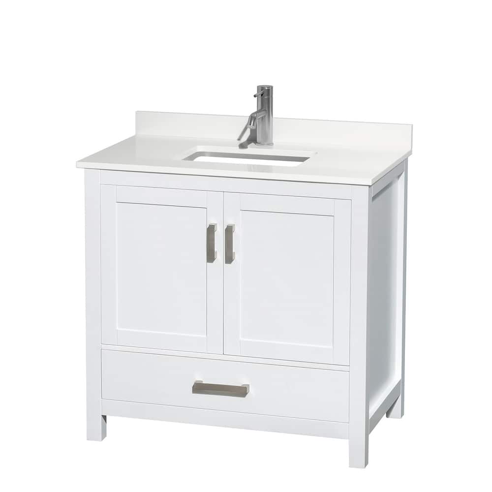 Sheffield 36-inch Single Vanity, Single Hole Quartz Top