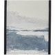 preview thumbnail 4 of 4, Dark Blue Canvas Landscape Framed Wall Art with Black Frame (Set of 3)