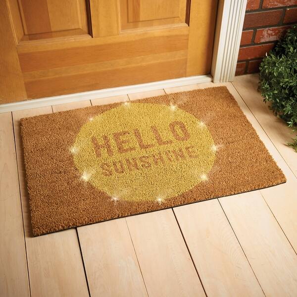 Shop Hello Sunshine Light Up Doormat Coir Welcome Mat With 10