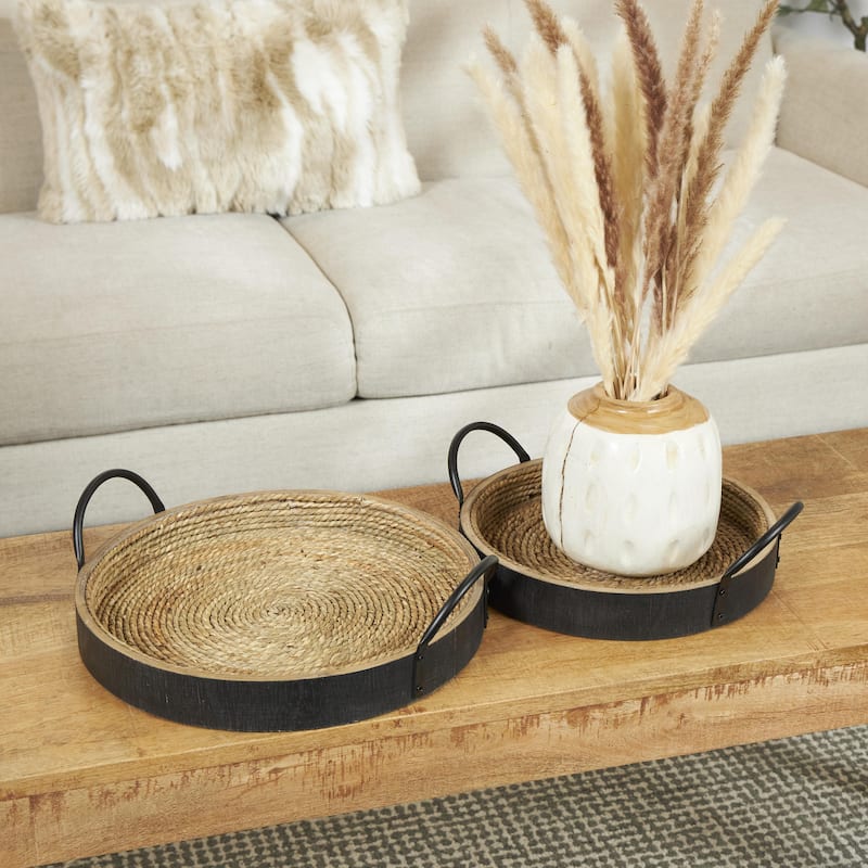Wooden Living Room Decor Tray - Set of 2 - Roche River Decor