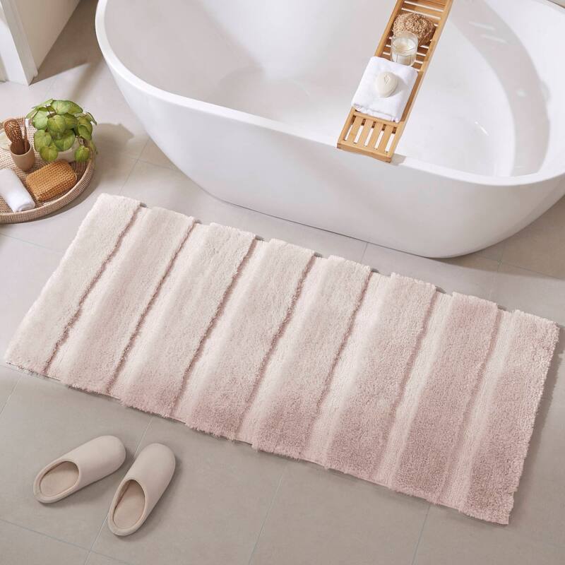 Madison Park Tufted Pearl Channel Solid Bath Rug - 24x58" - Pink