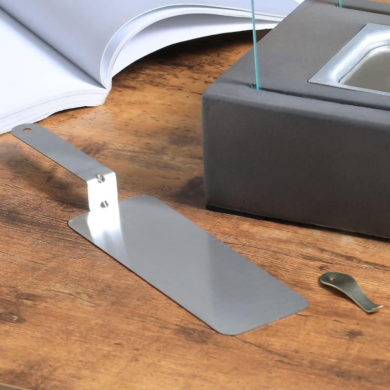 HOMCOM Tabletop Fireplace, 13" Concrete Alcohol Fireplace for Indoor and Outdoor, 0.04 Gal Max 195 Sq. Ft.