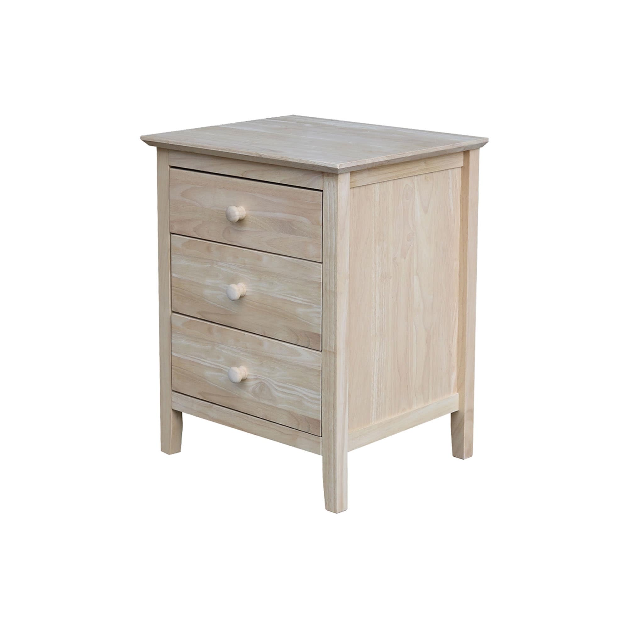 Solid Wood Nightstand with 3 Drawers by International Concepts-image