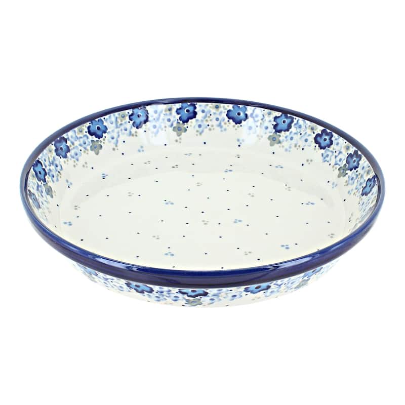 Blue Rose Polish Pottery 879 Zaklady Pie Plate