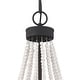 preview thumbnail 9 of 29, Cauhu 4-light Farmhouse Coastal Beaded Empire Chandelier for Dining Room - 16'' W x 16'' D x 27'' H