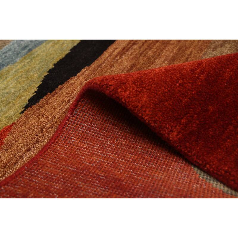 ECARPETGALLERY Hand-knotted Peshawar Ziegler Dark Copper Wool Rug - 5'1 x 7'0