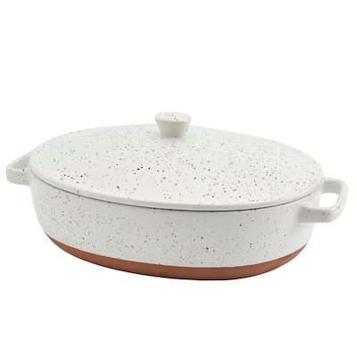 Denmark Tools for Cooks Speckled Stoneware 3.2Qt Oval Covered Casserole