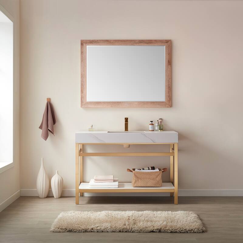 Cuenca 48" Bathroom Vanity Wall Mirror in North American Logs