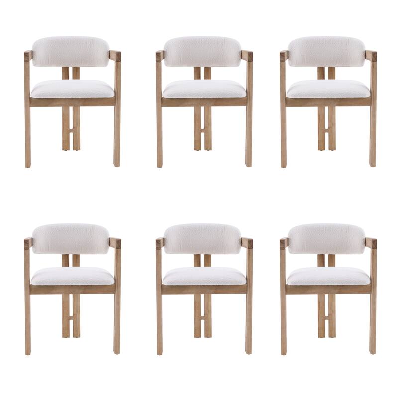 Christopher Knight Home - Modern Wooden Upholstered Dining Chair with Round Back